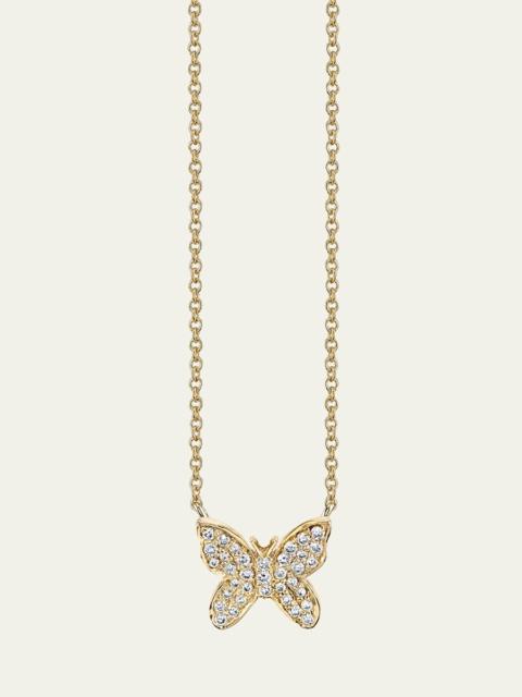 SYDNEY EVAN 14k Yellow Gold Diamond Butterfly Necklace