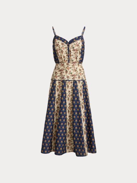 Polo Ralph Lauren Sleeveless Mixed-Print Paneled Dress