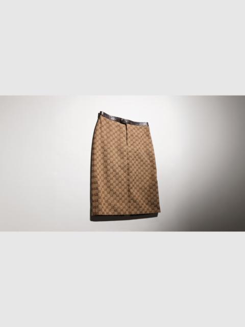 GUCCI GG cotton canvas skirt