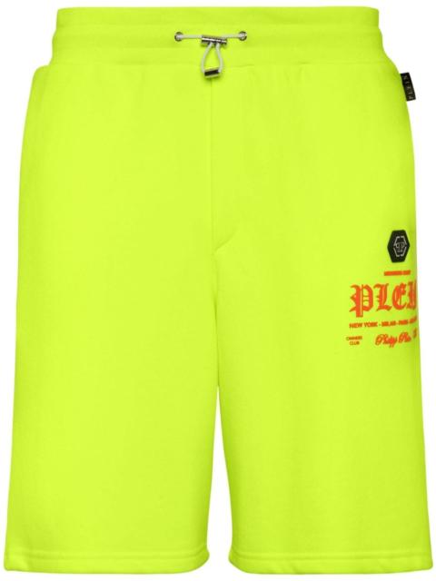 PHILIPP PLEIN logo-embossed track shorts