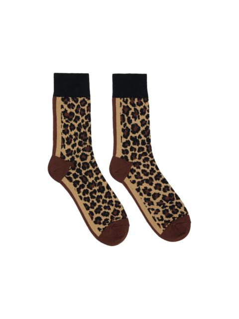 Brown Leopard Socks