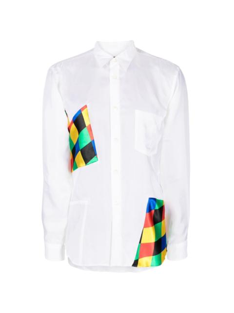 Comme des Garçons Homme Plus patchwork-detail long-sleeve shirt