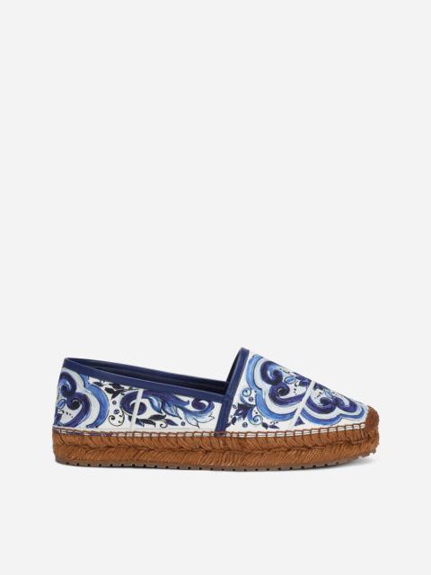 Dolce & Gabbana Printed brocade fabric espadrilles