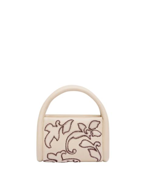ALÉMAIS Duke Leather Applique Bag Ivory