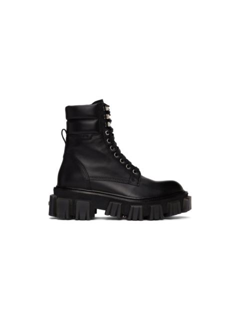 AMIRI Black Crepe Lug Combat Boots