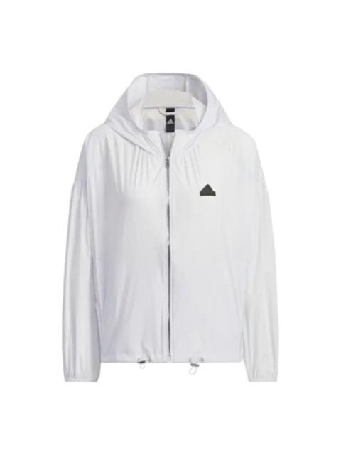 adidas (WMNS) adidas Tech UPF Hooded Jacket 'White' IM8835