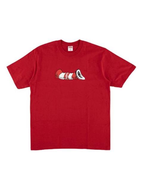 Supreme Supreme FW18 Cat in the Hat Tee Red Short Sleeve Unisex SUP-FW18-1205