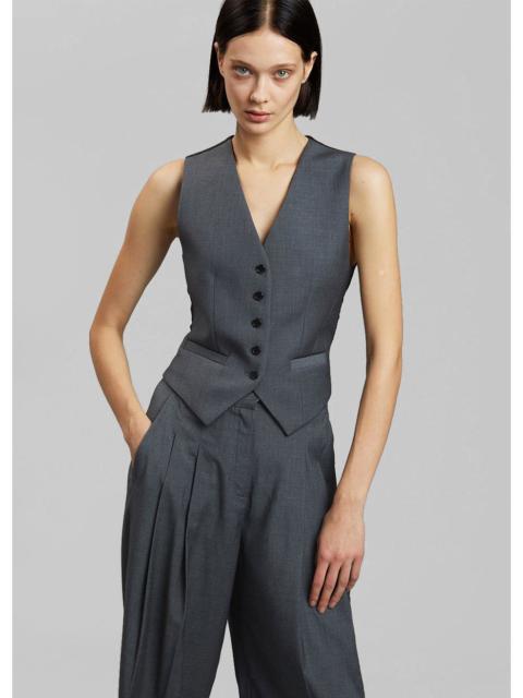 The Frankie Shop Gelso Waistcoat - Dark Grey Melange