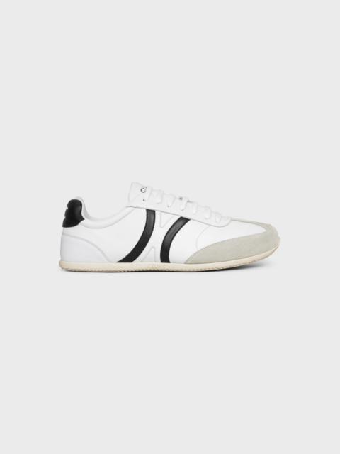 CELINE JOGGER LOW LACE-UP SNEAKER WITH TRIOMPHE SIGNATURE in CALFSKIN AND SUEDE CALFSKIN