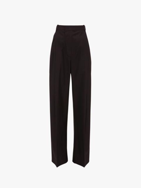 Victoria Beckham Wide Leg Trouser In Blackberry Azure