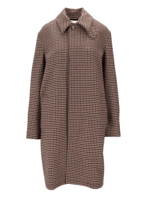 SAINT LAURENT Vichy checked mac coat