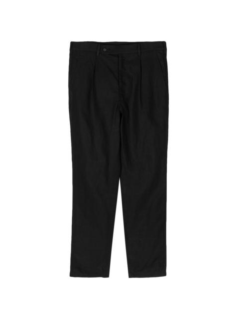 pleated linen trousers