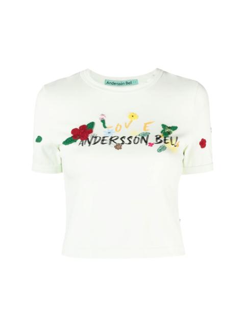 Andersson Bell Dasha flower-garden logo T-shirt
