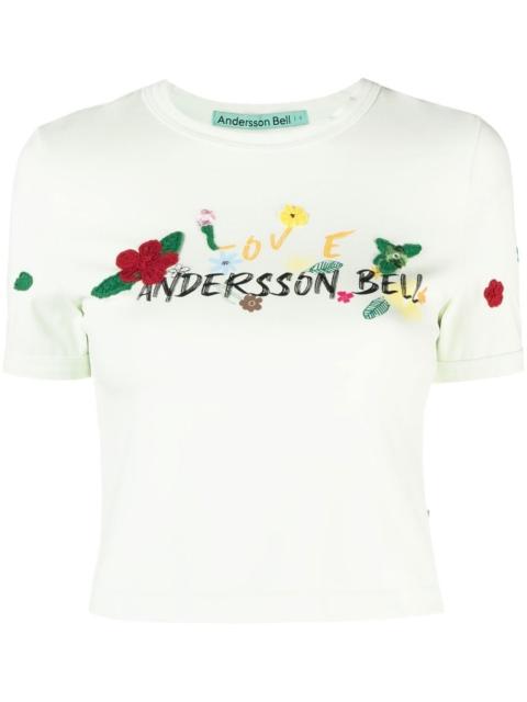 Andersson Bell Dasha flower-garden logo T-shirt