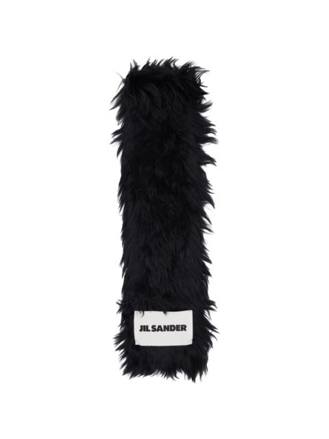 Jil Sander Black Alpaca Scarf