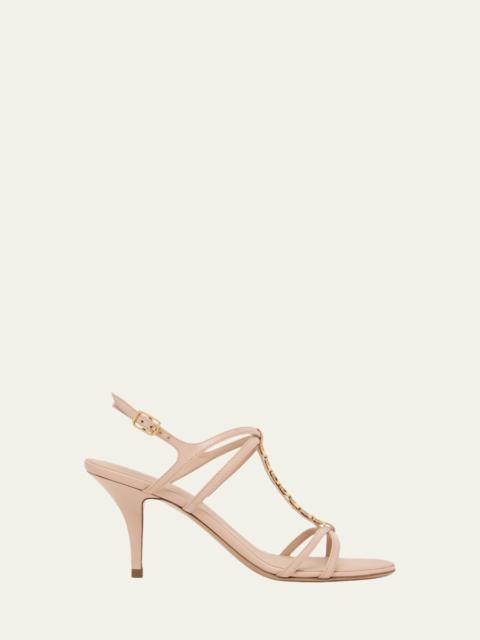 FERRAGAMO 70mm Tiane Leather Sandals