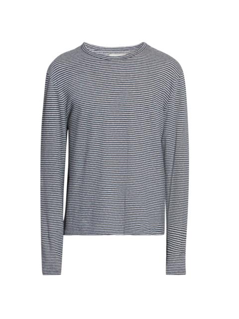 OFFICINE GÉNÉRALE Men Striped Wool-Blend Long-Sleeve Shirt - Navy Grey White