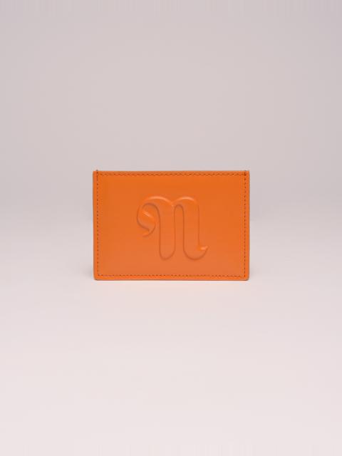 Nanushka GILBERT - Patent Vegan leather card holder - Orange