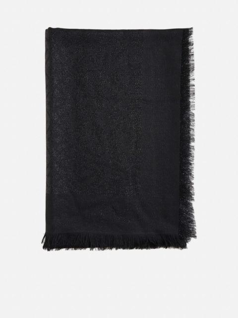 FF lurex wool-blend shawl
