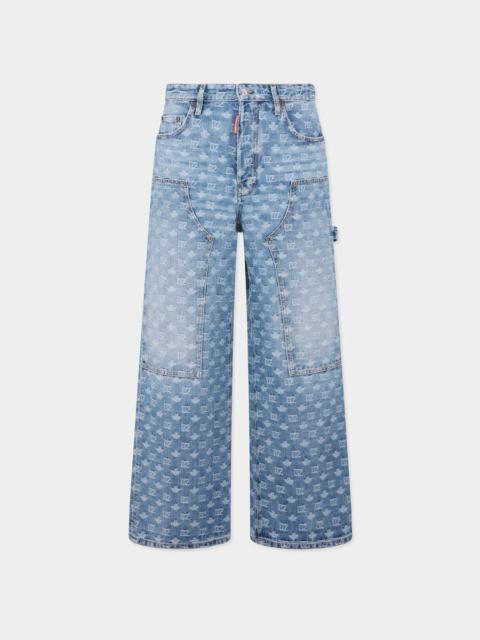 DSQUARED2 LIGHT WASH BAGGY CARPENTER JEANS