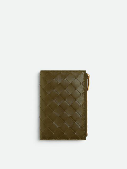 Bottega Veneta Medium Intrecciato Bi-Fold Zip Wallet