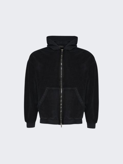 BALENCIAGA Inside Out Zip-up Hoodie Faded Black
