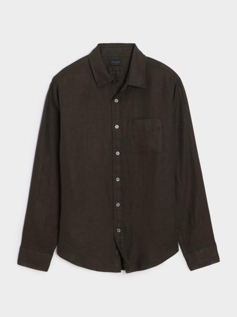 TODD SNYDER Slim Sea Soft Irish Linen Point Collar Shirt