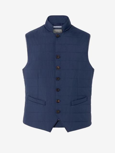 CORNELIANI Dark blue padded water-repellent vest