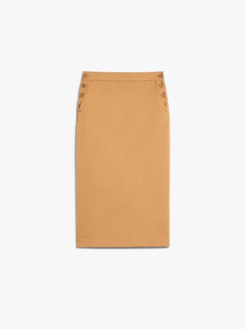 Cotton dungarees-style skirt