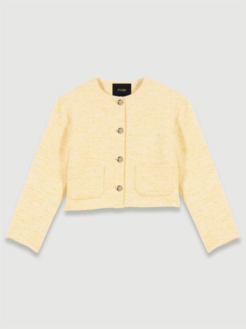 maje Cropped jacket in tweed