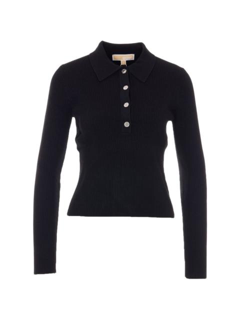 MICHAEL KORS button long-sleeve polo shirt