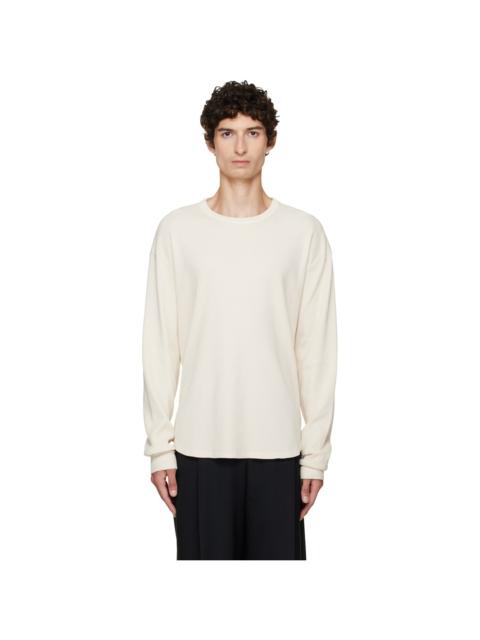 LES TIEN Off-White Thermal Baseball Hem T-shirt