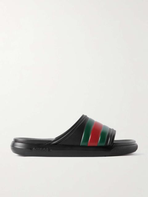 GUCCI Striped Rubber Slides