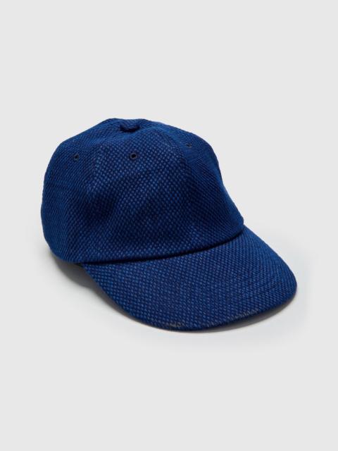 Blue Blue Japan Light Sashiko Baseball Cap in Pure Indigo