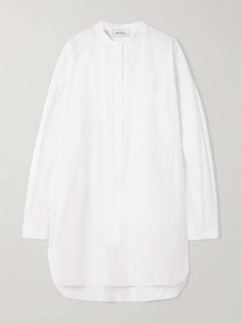 MATTEAU Oversized Organic Cotton-poplin Mini Shirt Dress