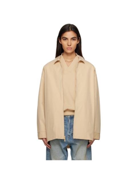 ESSENTIALS Beige Zip Jacket