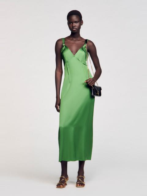 Sandro FLUID SATIN-EFFECT DRESS