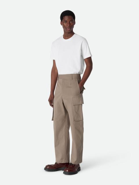 Bottega Veneta 코튼 능선 화물 바지