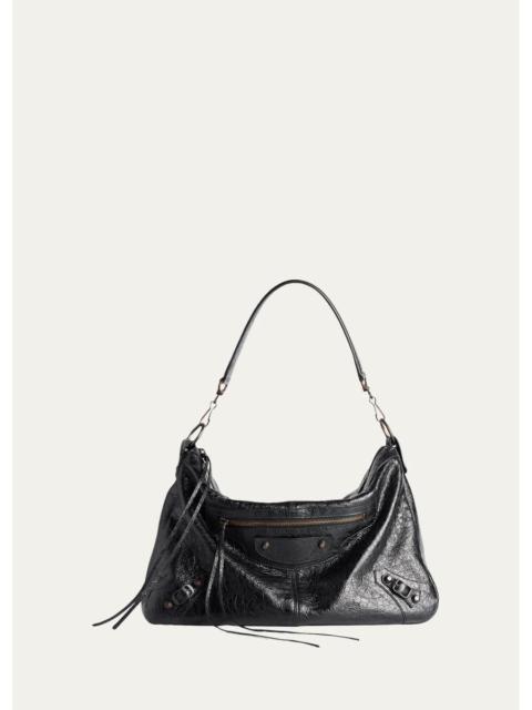 BALENCIAGA Men's Le City Moto Medium Leather Crossbody/Shoulder Bag