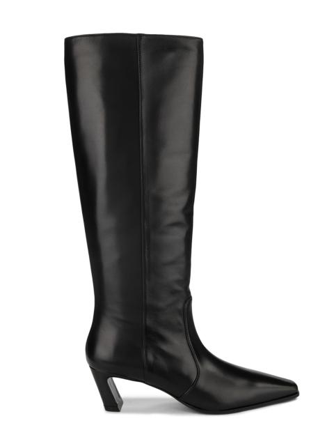 Stuart Weitzman Women's Stassi 50MM Leather Boots - Black
