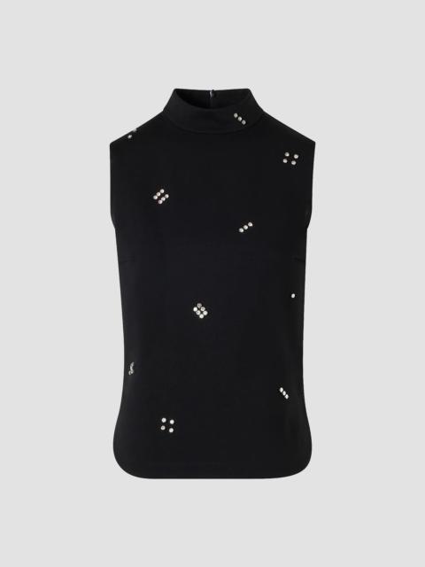 AKRIS Women's Diamond Dice Dot Blouse - Black