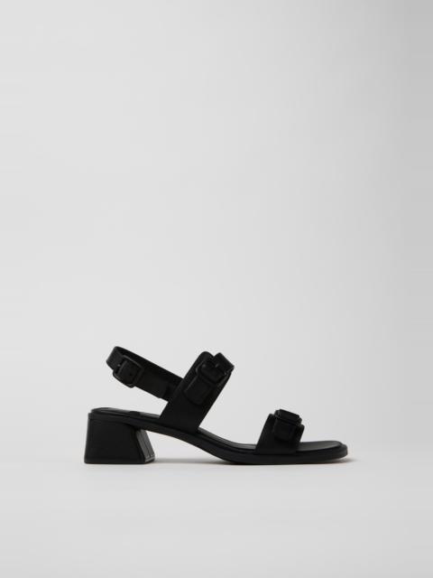 CAMPER Kora Sandal Black Leather Sandals for Women.