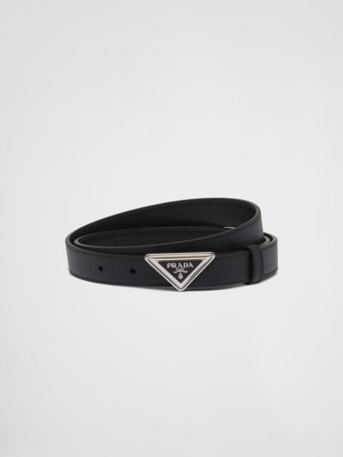 Saffiano leather belt
