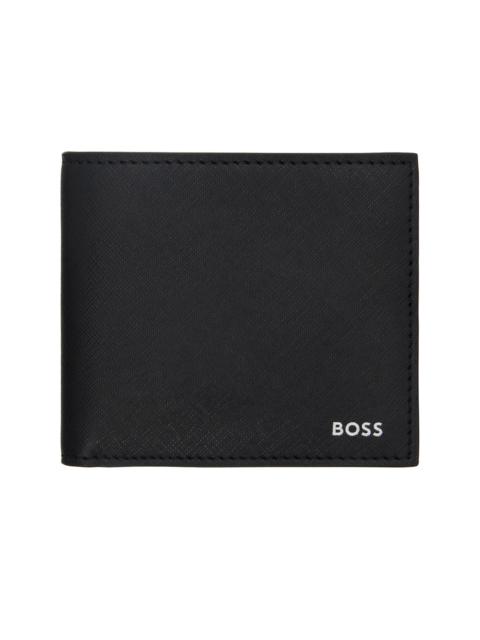BOSS Black Bifold Signature Details Wallet