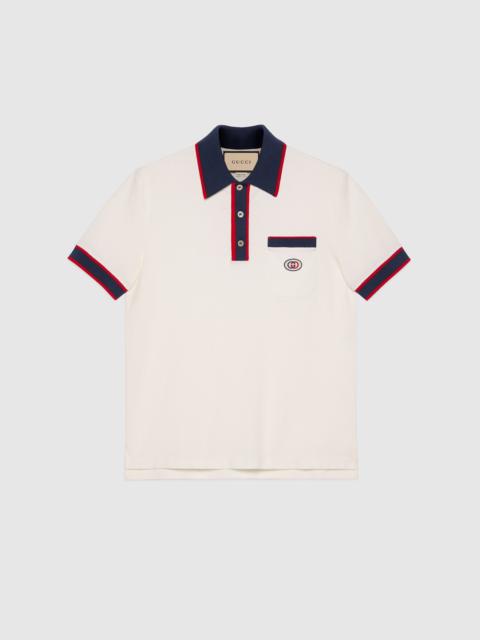 Cotton piquet polo with Interlocking G