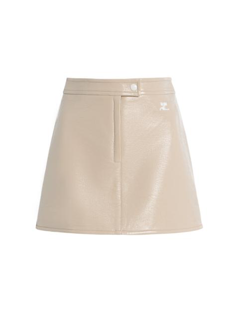 courrèges Reedition Vinyl Mini Skirt light grey