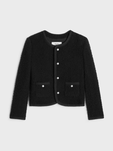 CELINE chelsea jacket in bouclé tweed cashmere