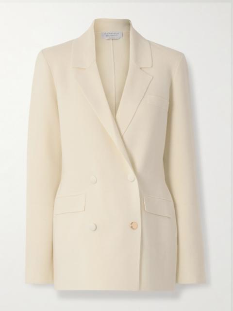 GABRIELA HEARST Bowen Double-breasted Knitted Wool Blazer