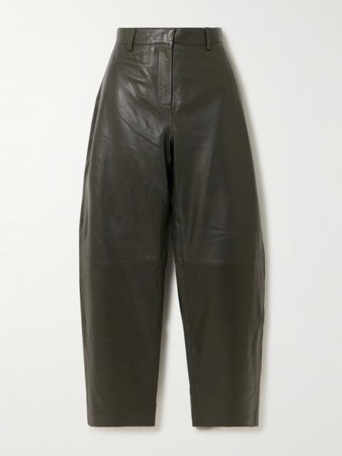 ST. AGNI Leather Tapered Pants