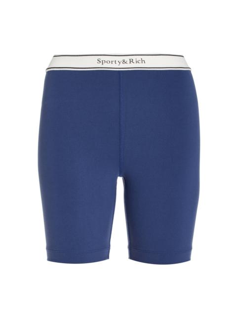 Sporty & Rich Stretch-Nylon Biker Shorts navy